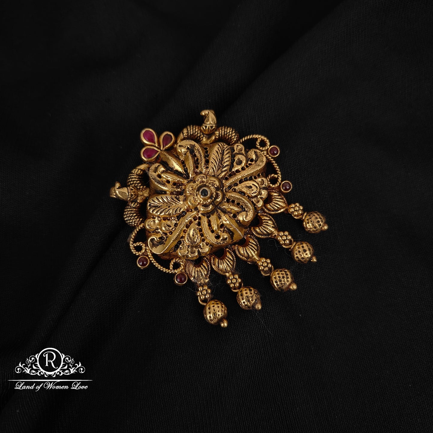 pendant 92.5 silver nakshi mala locket -rccp418 92.5 silver ramala jewelry / ramala collections