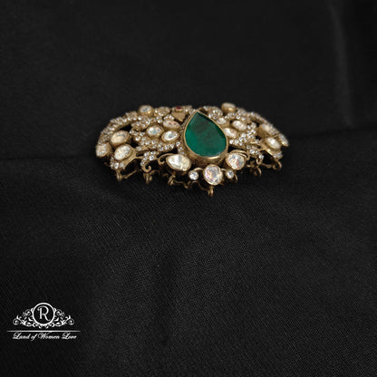 92.5 Silver Victorian peacock design Side locket-RCM1111