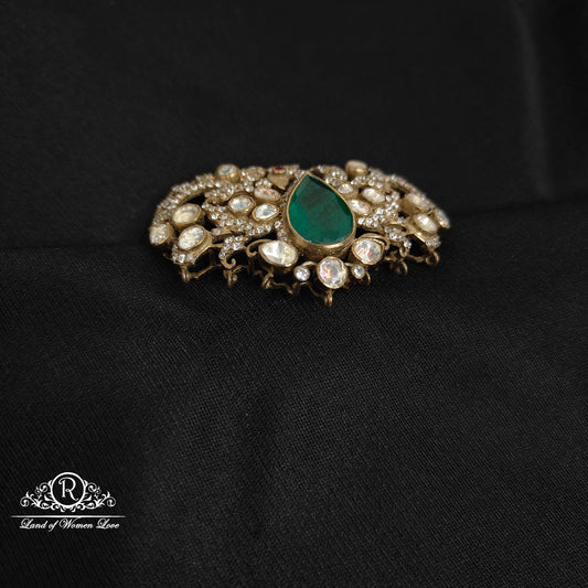 92.5 Silver Victorian peacock design Side locket-RCM1111