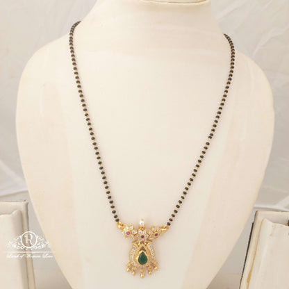 silver locket with black beads-sa445 92.5 silver ramala jewelry / ramala collections