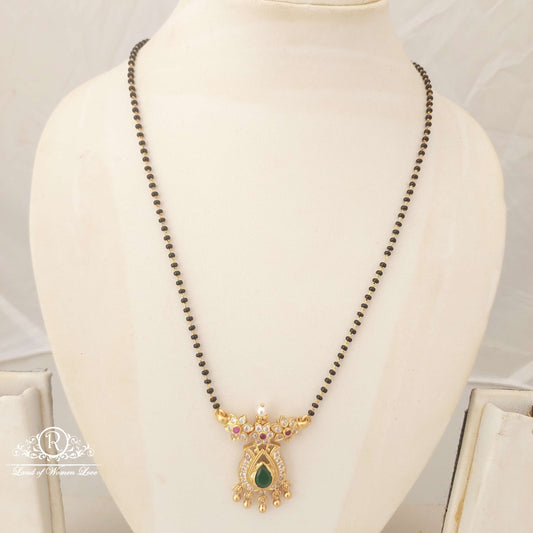 silver locket with black beads-sa445 92.5 silver ramala jewelry / ramala collections