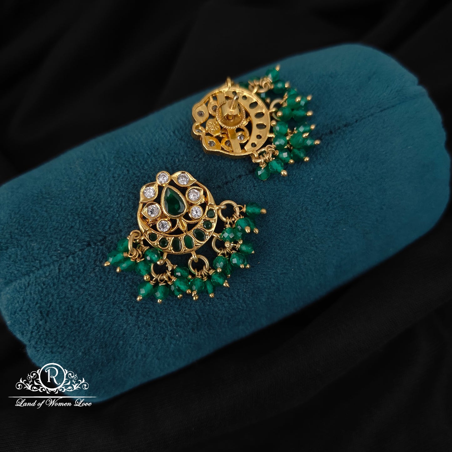 92.5 silver simple and Cute with CZ- Stones and hangings-RCDS325