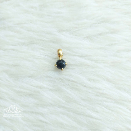 silver small black stone locket-sa570 92.5 silver ramala jewelry / ramala collections