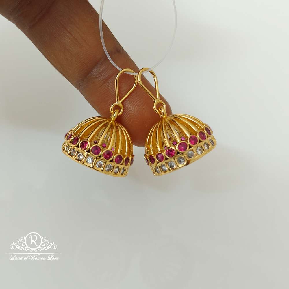earrings silver hanging design jhumkas-rck201 92.5 silver ramala jewelry / ramala collections