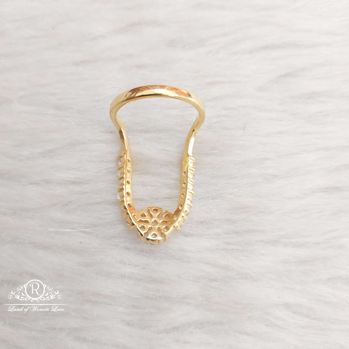 Silver CZ- Stones Finger Ring-SA113