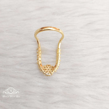 Silver CZ- Stones Finger Ring-SA113