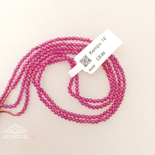 2.25mm kempu beads-mj32 92.5 silver ramala jewelry / ramala collections