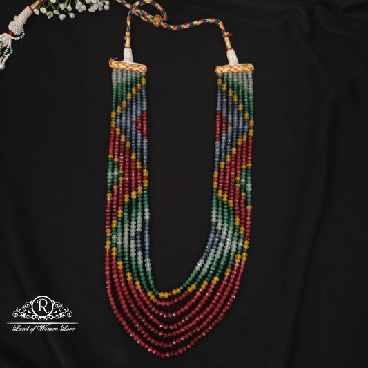 simple and cute jade batti multi colour beads mala -rcmj231 92.5 silver ramala jewelry / ramala collections