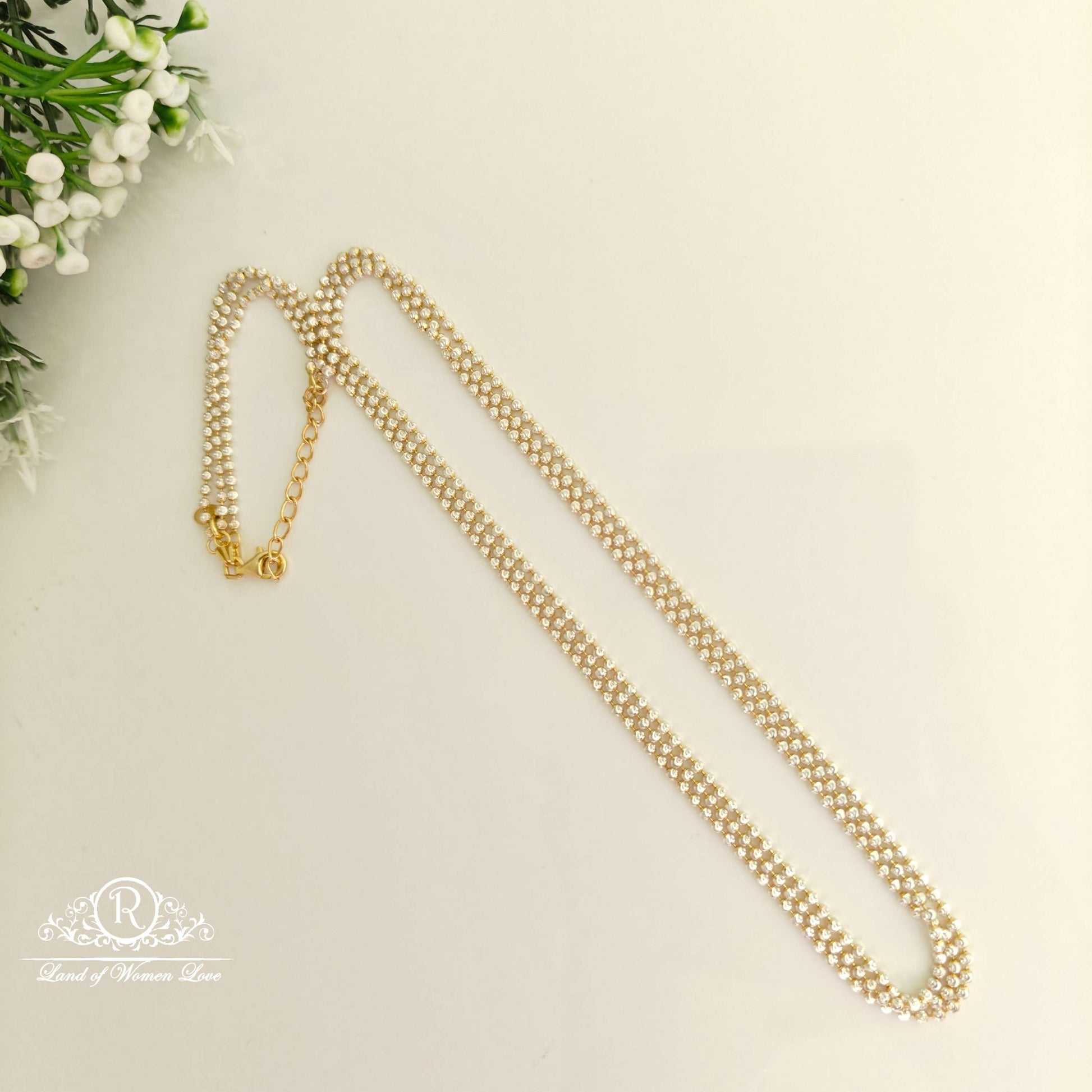 chain imported italian silver balls design chain-rcg224 92.5 silver ramala jewelry / ramala collections