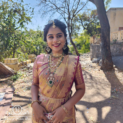 Silver CZ- with Green Stone Necklace-C100