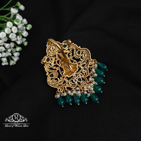 92.5 silver simple and Cute Lakshmi Devi Design pendant with hangings -RCM313