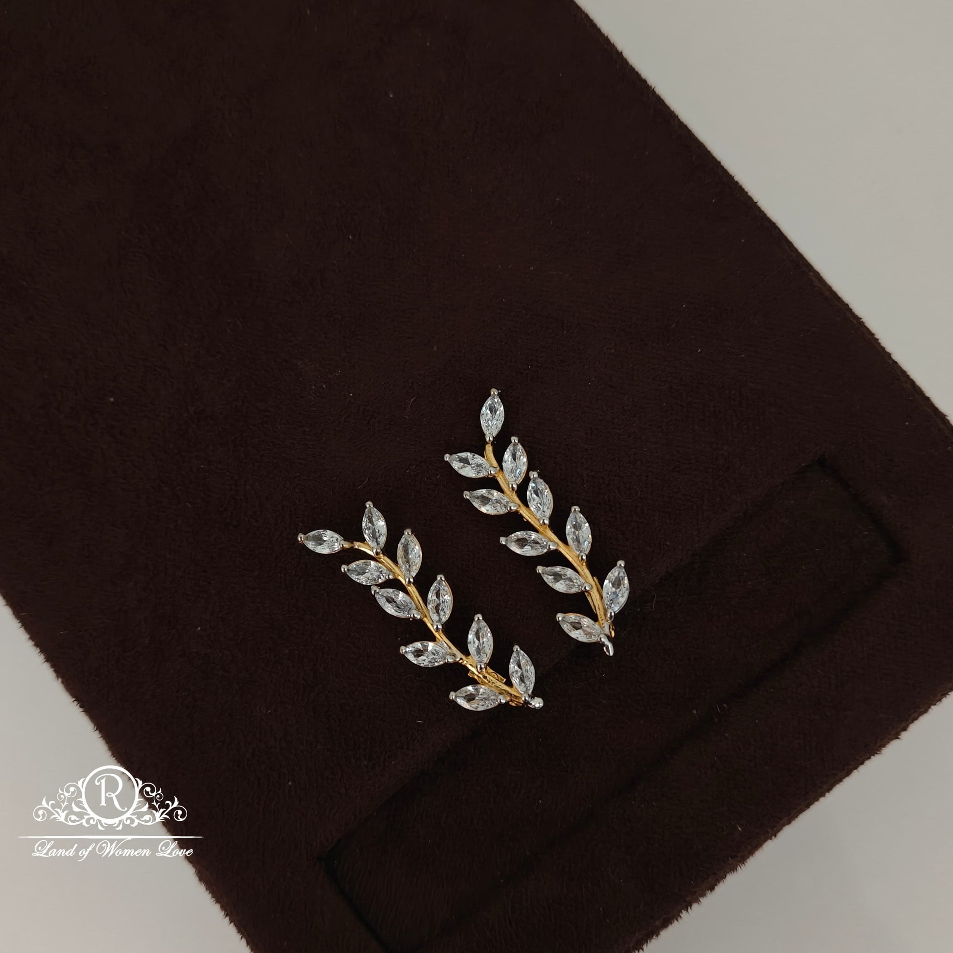 earrings silver earcuffs -rcsd18 cz 92.5 silver ramala jewelry / ramala collections