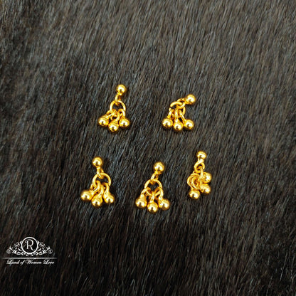 Silver Hanging Gold Balls Design-JR95(single piece)