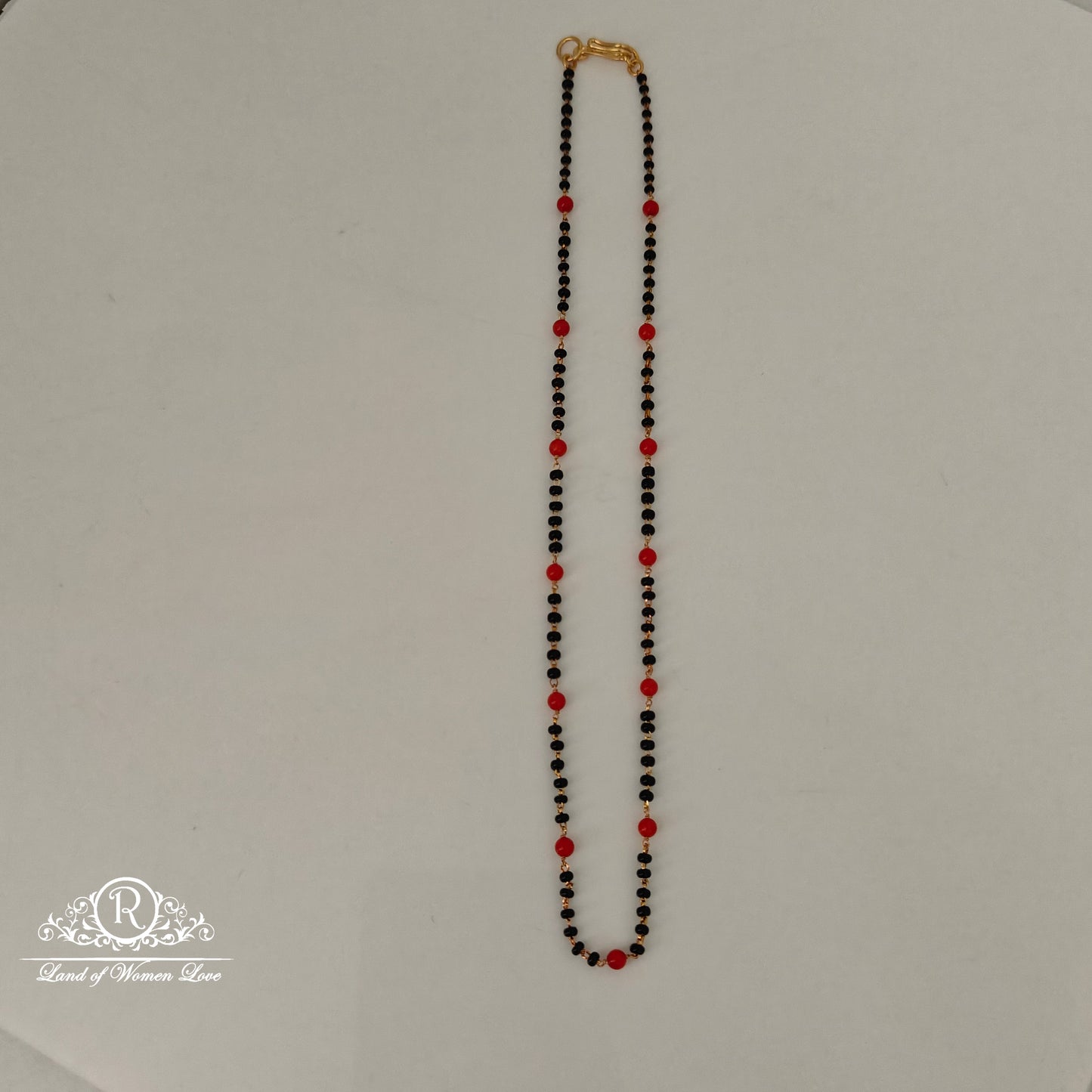 92.5 silver simple and cute black beads with corals -rch917 coral 92.5 silver ramala jewelry / ramala collections