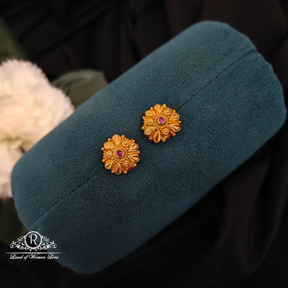 earrings silver flower design earrings -rcns049 92.5 silver ramala jewelry / ramala collections