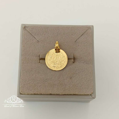 Silver Lakshmi Devi kasula Design Locket-RCK203