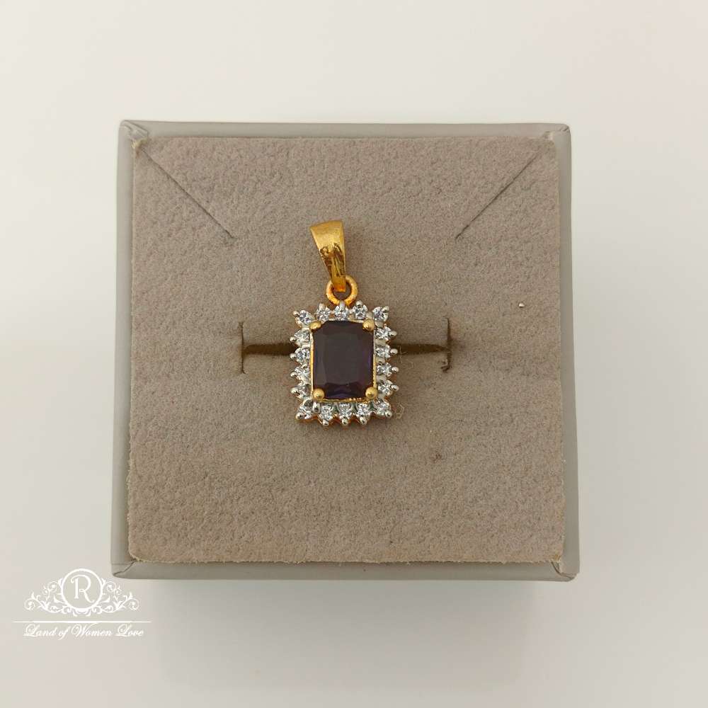 stud silver cz- purple stone design locket-rcv294 cz 92.5 silver ramala jewelry / ramala collections