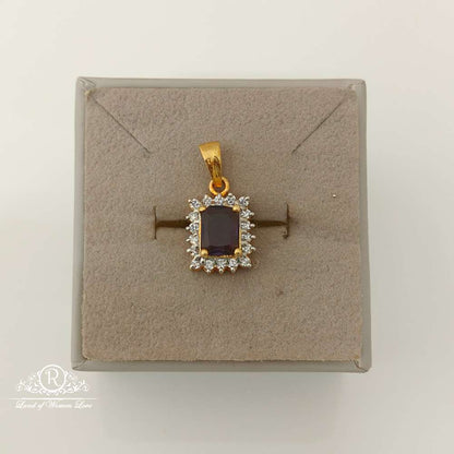 stud silver cz- purple stone design locket-rcv294 cz 92.5 silver ramala jewelry / ramala collections