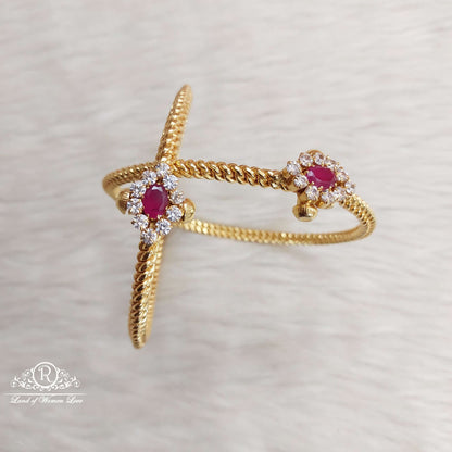 Silver Open Type Bangles-S235