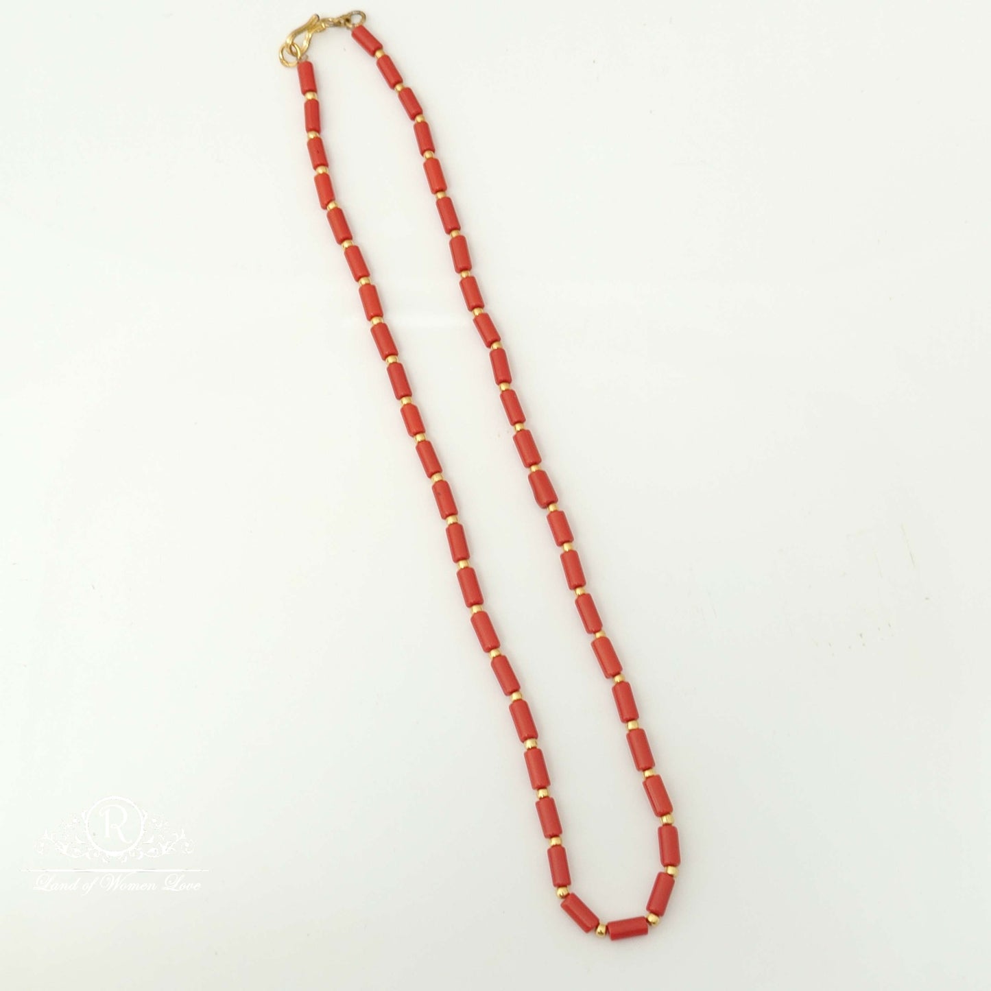chain silver coral beads design chain-rch569 coral 92.5 silver ramala jewelry / ramala collections