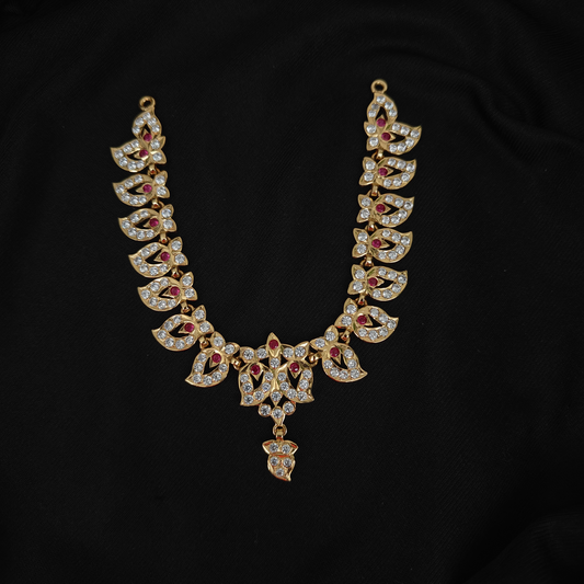 necklace 92.5 silver simple and cute stones necklace -rck217 92.5 silver ramala jewelry / ramala collections