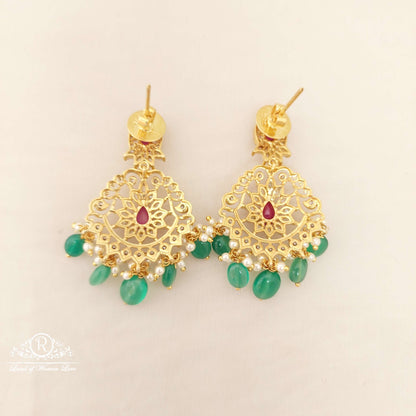 Silver CZ- White Stones Earrings-D028