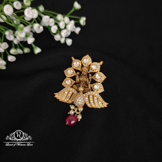 pendant silver lakshmi moissanite pendant -rcnj011 moissanite 92.5 silver ramala jewelry / ramala collections