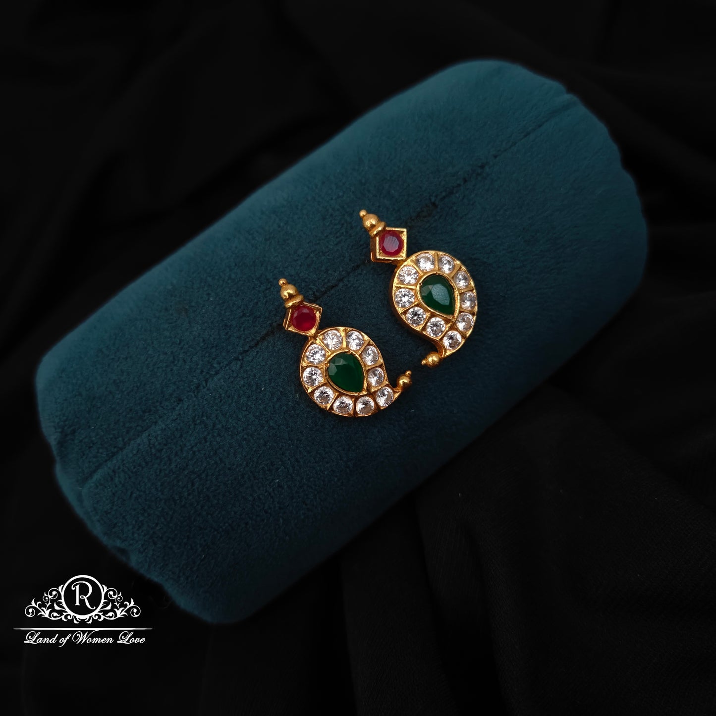 earrings 92.5 silver simple and cute earrings - rcbg059 92.5 silver ramala jewelry / ramala collections