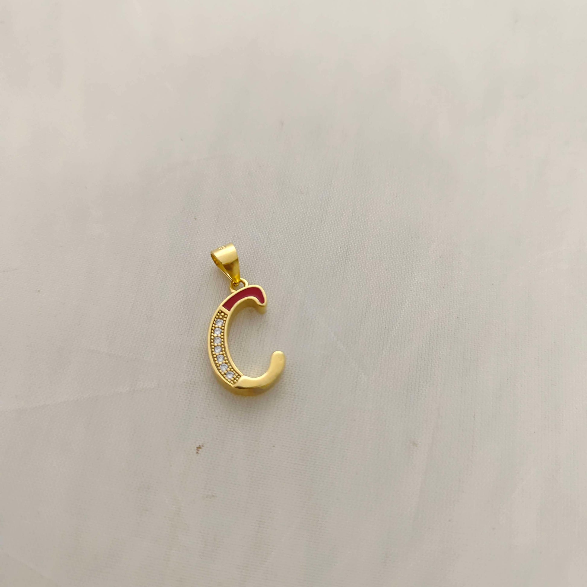 pendant silver c letter pendant -rcv285 92.5 silver ramala jewelry / ramala collections