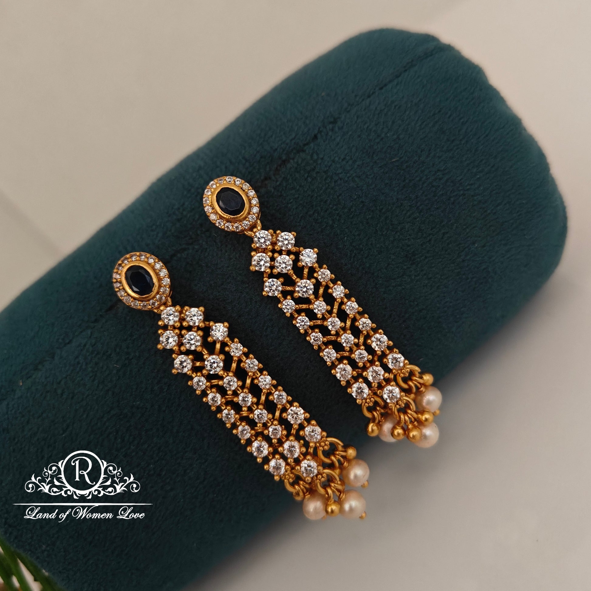 earrings 92.5 silver cz-'s earrings-rccp397 cz 92.5 silver ramala jewelry / ramala collections