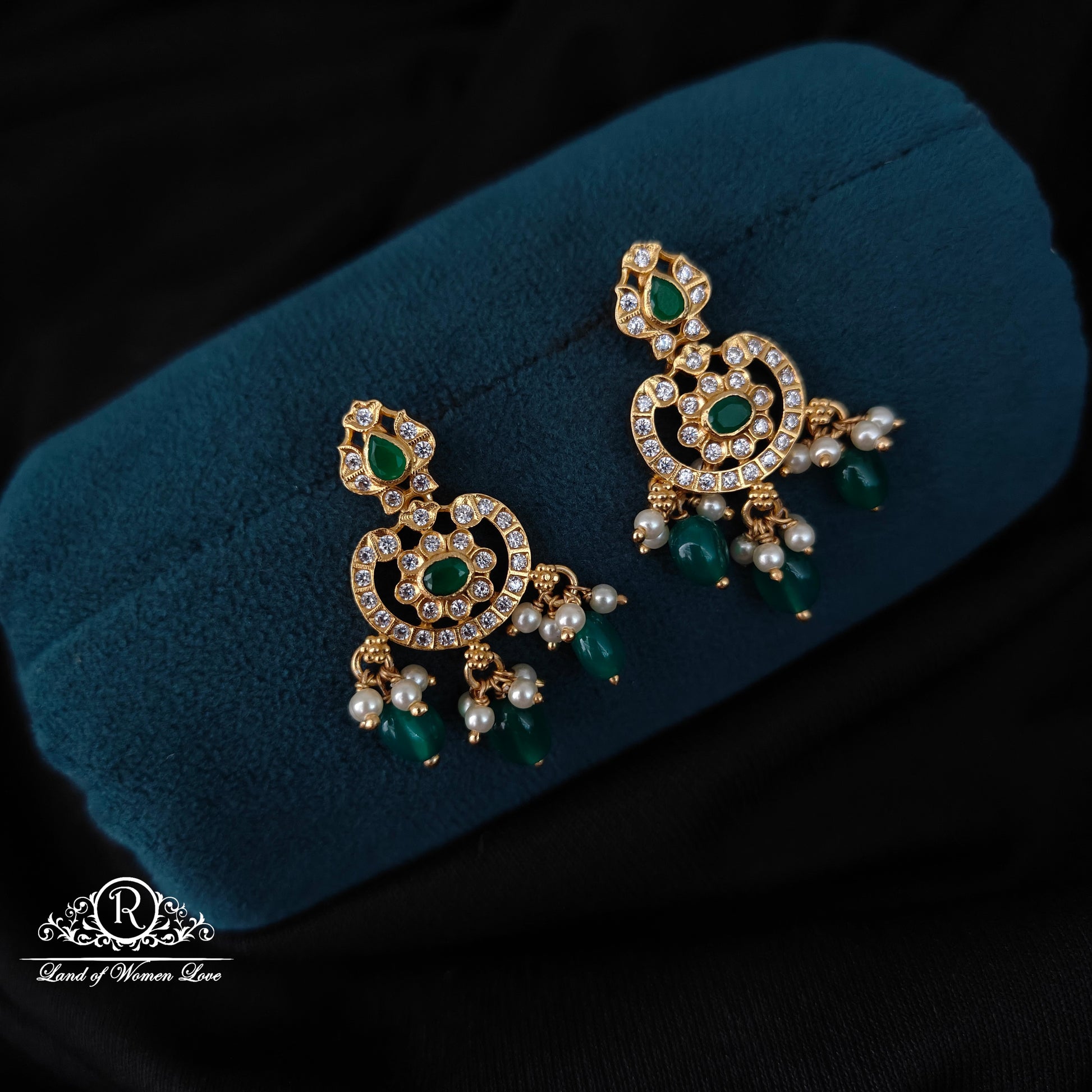 earrings 92.5 silver simple and cute earrings with hangings -rcm365 92.5 silver ramala jewelry / ramala collections