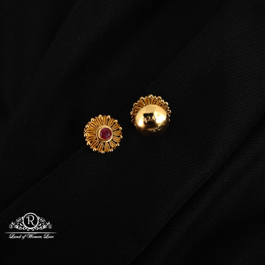 92.5 Silver flower design Stud earrings-RCK273