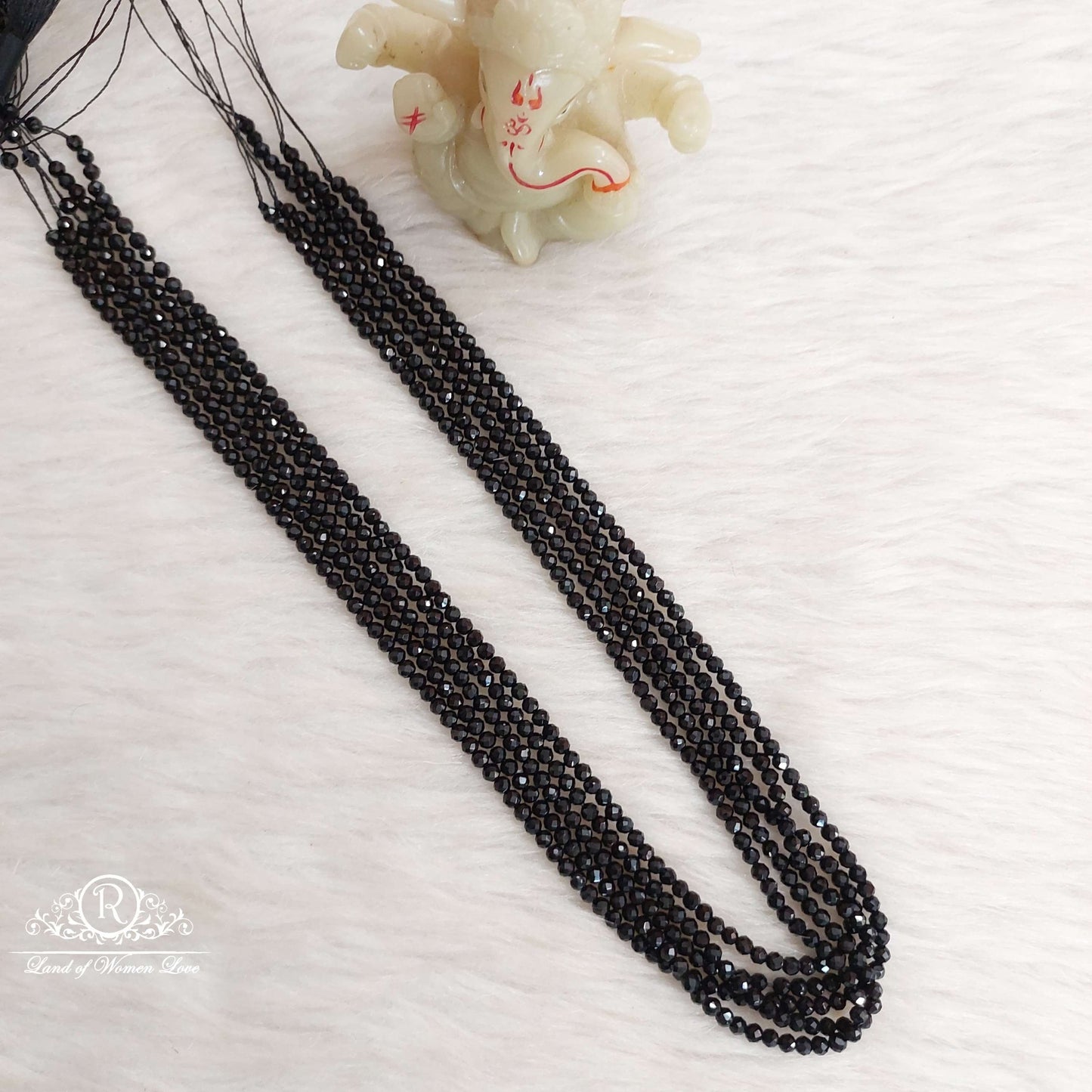 black 3mm beads-b032 92.5 silver ramala jewelry / ramala collections