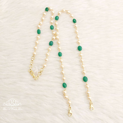 Silver Pearls chain designs-RN61