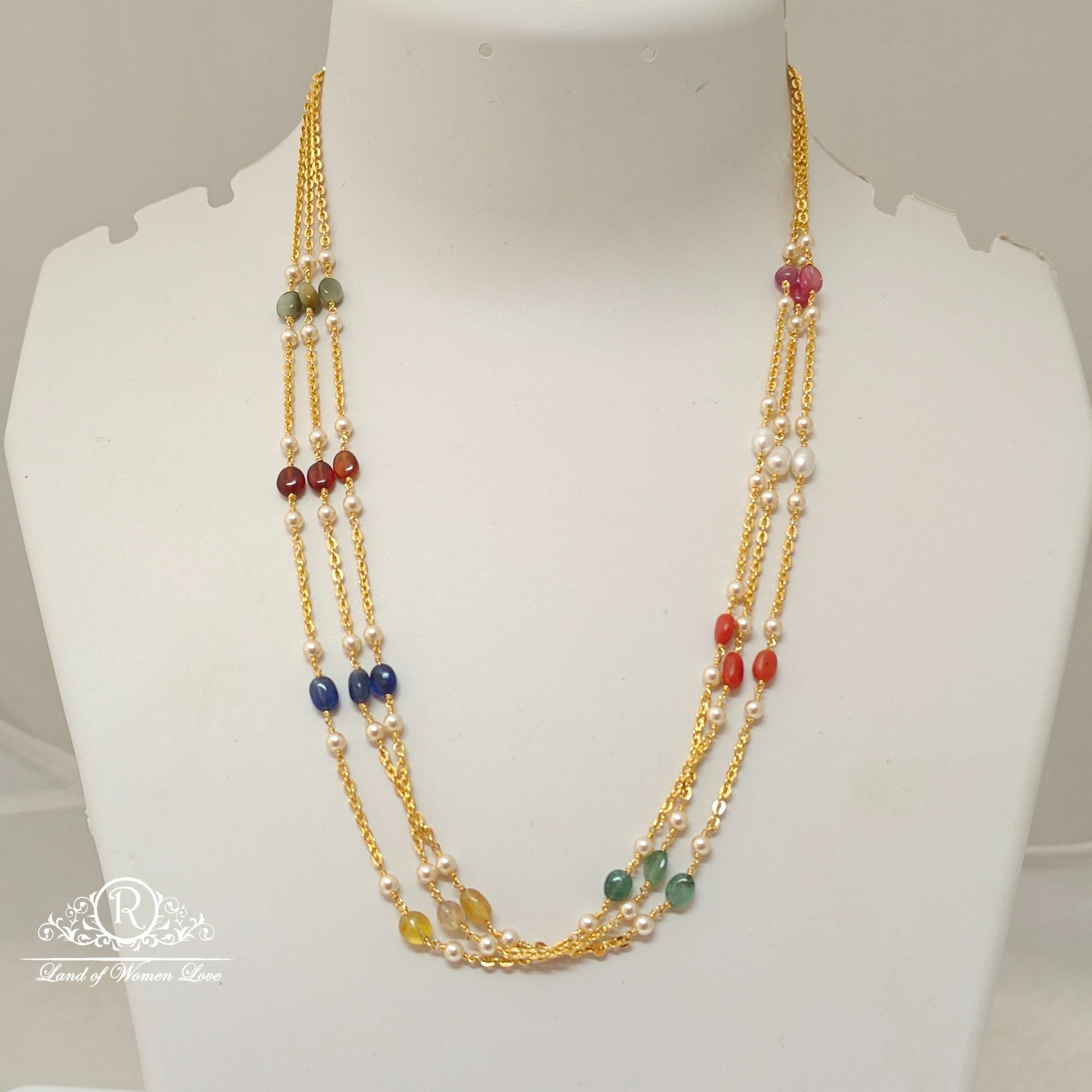 chain silver beads design chain-rcah01 92.5 silver ramala jewelry / ramala collections