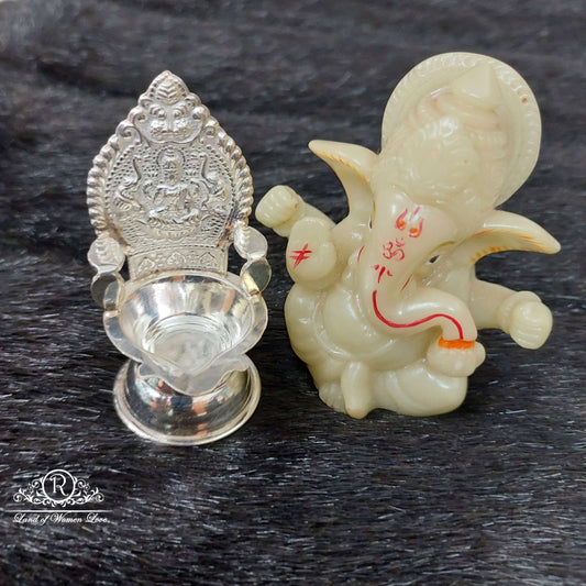 silver kamakshiamma deepam-s464 92.5 silver ramala jewelry / ramala collections