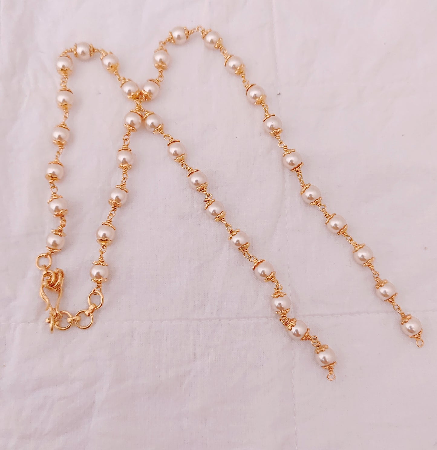 chain silver base gold polish beads chain-rch299 92.5 silver ramala jewelry / ramala collections