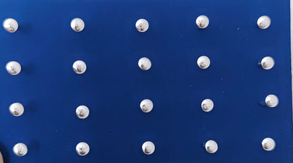 Silver earrings with nose pins - RCD207