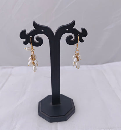 earrings silver gold polish hangings earrings -rch277 92.5 silver ramala jewelry / ramala collections