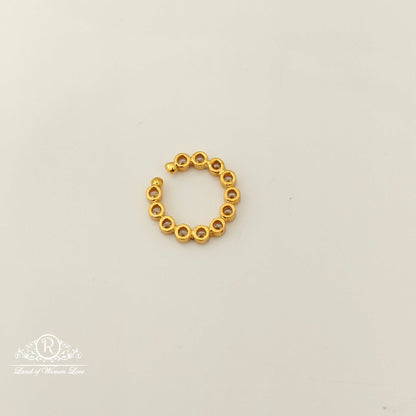 Silver White Stones Design Nose pin-RC87-60P24