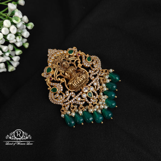 pendant 92.5 silver simple and cute lakshmi devi design pendant with hangings -rcm313 92.5 silver ramala jewelry / ramala collections