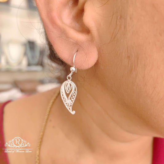Silver Hanging Earrings-RCA051