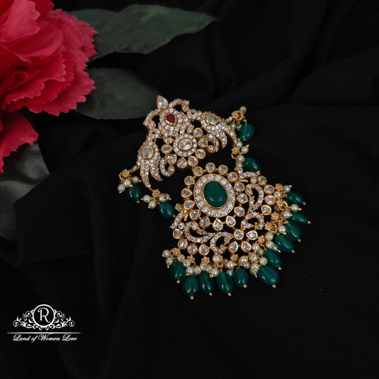 earrings 92.5 silver simple and cute mala locket with beads hangings -rcl71 92.5 silver ramala jewelry / ramala collections