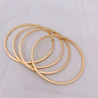 One pair only Silver CZ-gold polish bangles -RCP073