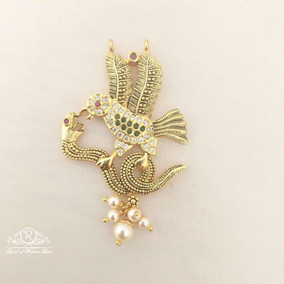 Silver Snake With Egale Design Locket-M187-1