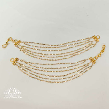 silver pearls design earchains-rch582 92.5 silver ramala jewelry / ramala collections