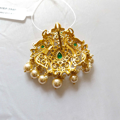 Silver peacock design locket - RCD242