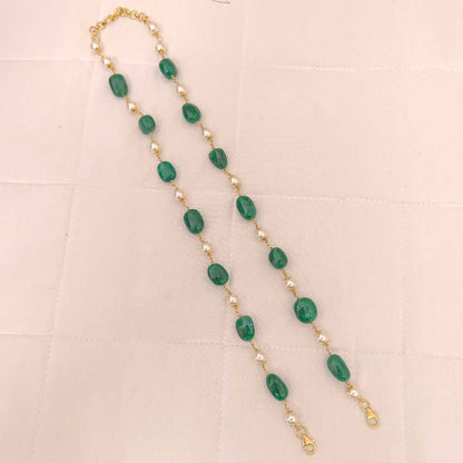 chain silver pearls beads chain-rch189 92.5 silver ramala jewelry / ramala collections