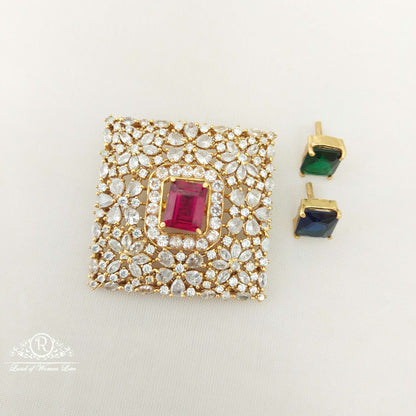 silver cz-stones changeable locket-sa418 cz 92.5 silver ramala jewelry / ramala collections