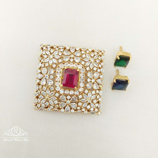 silver cz-stones changeable locket-sa418 cz 92.5 silver ramala jewelry / ramala collections